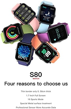 S80 Smart Óra Fitness Tracker Bluetooth Karóra pulzusmérő Sport Vízálló Óra iOS/Android