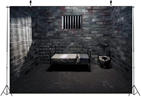 Börtön Hátteret BELECO 5x3ft Szövet Börtön Cellájában Fotózás Hátterekkel Szülés Szoba téglafal Háttér Jelöli Vérfoltok Börtönbe Témájú