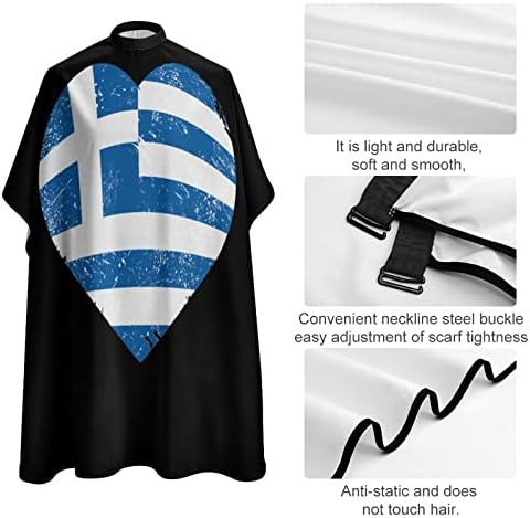 Görögország Szív a Szeretet Retro Zászló Gyerek Hajvágás Cape Fodrász Kötény, Állítható Snap Haj Vágás Borító