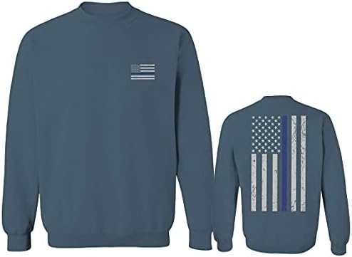 Amerikai Zászló Vékony Kék Vonal USA-ban a Rendőrség Támogatását Él Számít Sleeve Férfi Pulóver