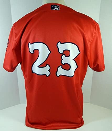 2020 Pawtucket Boston Red Sox Hudson Potts 23 Játék Használt Piros Mez Alt T S 6 - Játék Használt MLB Mezek