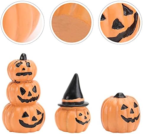 Cabilock Gyönyörű 6db Halloween Party Dekoráció Kreatív Gyanta Mini Sütőtök Díszek