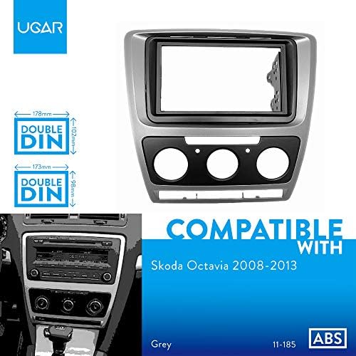 UGAR 11-185 Autó Dash Rádió Telepítés Szerelési Fascia Készlet Kompatibilis a Skoda Octavia 2008-2013