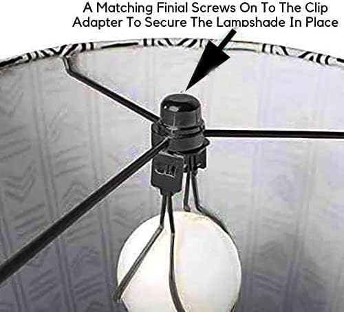 WOYTTSYSM lámpaernyőt Villanykörte Klip Adapter -Tartsa meg lámpaernyőt hardver Hely Tavaszi Klip Izzó - 2 Csomag (Fekete)