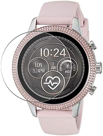 Puccy 3 Csomag Edzett Üveg Képernyő Védő Fólia, kompatibilis Michael Kors Smartwatch MKT5055 Smartwatch intelligens karóra