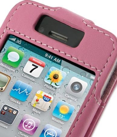 Monaco Hüvely Típus Rózsaszín Bőr tok W/Levehető övcsipesz A Sprint / AT&T / Verizon / T-mobile-os Apple iPhone 4G/4GS