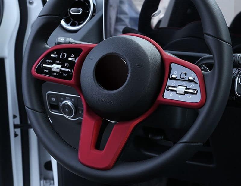 Eppar Új Védő Kormánykerék Cover Kompatibilis a Mercedes-Benz A-Osztály W177 2019-2022 A180 A200 A220 A250 (Szénszálas Piros)