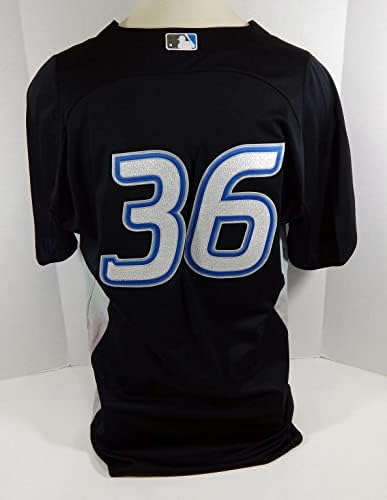 2011 Toronto Blue Jays 36 Játék Kibocsátott Fekete Jersey gyakorlást ST 48 128 - Játék Használt MLB Mezek