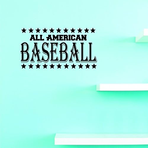 Minden Amerikai Baseball Sport Jel Fiú Lány Vinil Fali Matrica Gyermek Hálószoba – 22 Színben Kapható Mérete: 20 Cm X 40 Cm
