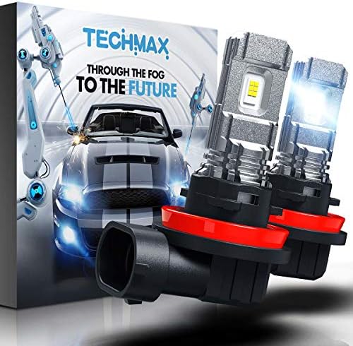 TECHMAX H11 LED Ködlámpa Izzó H8 DRL 6000K Xenon Fehér 2800LM 60W 320° - os sugárzási Szög Csomag 2