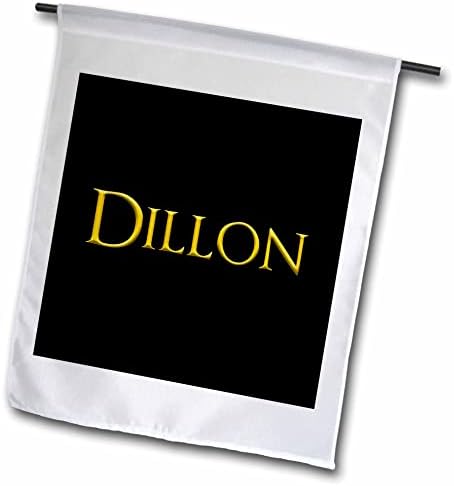 3dRose Dillon közös kisfiú neve Amerikában. Sárga, fekete talizmán - Zászlók (fl-364285-1)