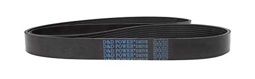 D&D PowerDrive 3PK0680 Metrikus Normál Csere Öv, K, 3 -Band, 27.55 Hossz, Gumi
