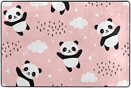 Nagy, Puha Szőnyegek Cuki Panda Rózsaszín Óvoda Playmat Szőnyeg, a Szőnyeg, a Gyerekek, Játék Szoba, Hálószoba, Nappali 72 x