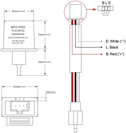 MFC PRO 12V 3-Pin Elektronikus LED Villogó Relé javítás LED Turnlight, Hogy a Javítások Hyper Flash Problémák FLR-MFC2