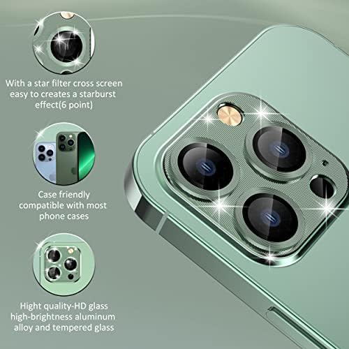 Kamera Lencséjét Védő iPhone 13 Pro Max 6.7/iPhone 13 Pro 6.1, Kyadeys 9H Edzett Üveg Kamera Fedél, Ultra HD, Erős Tapadás a Csillag