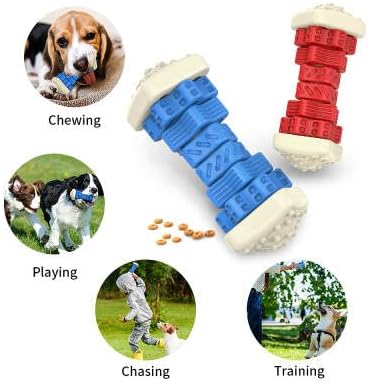 KISKUTYA LUV Interaktív Kutya Játékok Unalom, Stimuláló - Kék | Kemény Gumi & Nylon Szinte Elpusztíthatatlan Kutya Játékok Agresszív Chewers