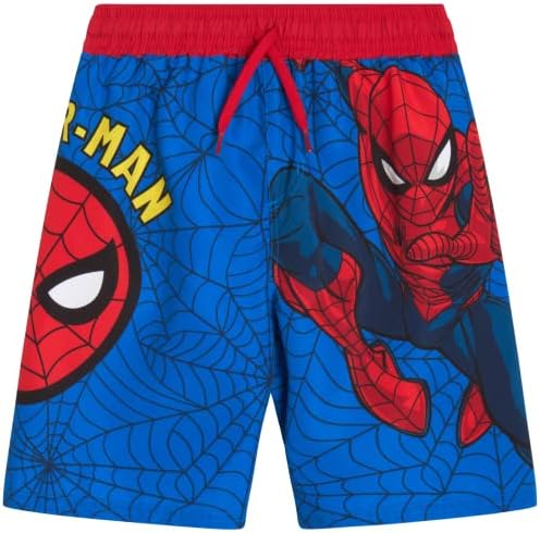 Marvel Avengers Fiúk Úszni Trunks – Spider-Man, Amerika Kapitány Fürdőruha – UPF 50+ Gyors Száraz fürdőruhát Fiúk (2T-12)