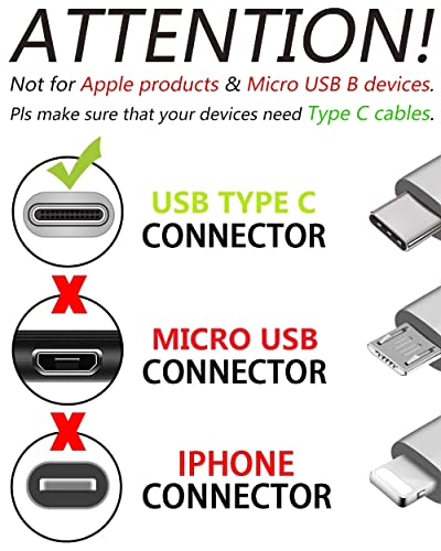 MYFON USB A-USB C Kábel, USB C Típusú Kábel, 2 Csomag [2.7 FT, 2.7 FT], Gyors Töltő Kábel, Nagy Sebességű adatátviteli Kábel, Android Telefon,