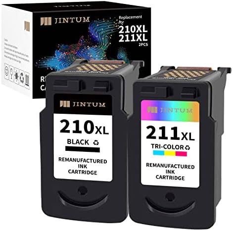JINTUM 210XL, valamint 211XL Tintapatron Utángyártott Canon 210XL 211XL Combo Pack Kompatibilis Canon PIXMA MX410 MX350 MX340 MP495 MP250