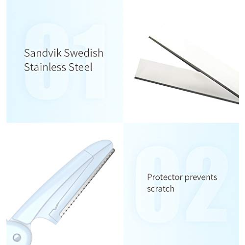 LIVYU ÉLET Érintse meg az Arcán Borotva-(Csomag 3 Db) -svéd Rozsdamentes Acél Penge A szőrtelenítés, Összecsukható Mini & Aranyos Design