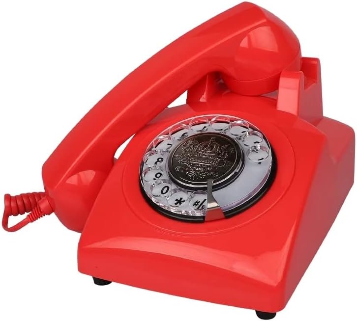 MMLLZEL Európai Antik Klasszikus Telefon Vezetékes Telefon, Régi Vágású Amerikai Retro Otthoni Vezetékes Telefon, Mini Telefon