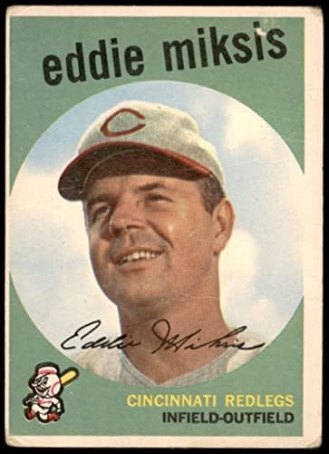 1959 Topps 58 Eddie Miksis Cincinnati Reds (Baseball Kártya) Dean Kártyák 2 - JÓ Vörösök