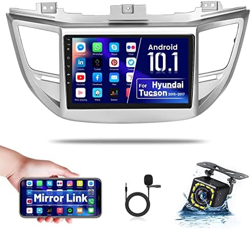 a 2015-2017 Hyundai Tucson Rádió, Android 10 Autó Sztereó Rádió Player 9 Hüvelykes érintőképernyő Car Audio Vevő GPS Navigáció Bluetooth-Fej