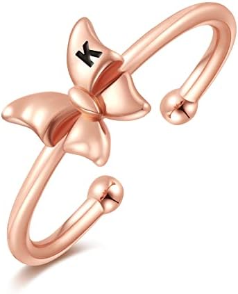 Ailetop Rakható Pillangó Gyűrű a Nők Tini Lányok,Rose Aranyozott Eredeti Gyűrűk, Nők, Lányok, Állítható Első Gyűrű a Tini Lányok Aranyos