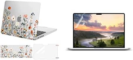 MOSISO 4 Csomag Tükröződésmentes képernyővédő fólia & Kompatibilis MacBook Pro 14 hüvelyk Esetben 2021 2022 Kiadás A2442 M1, Műanyag