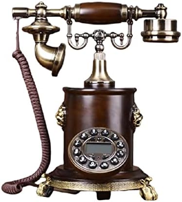 KXDFDC Antik Vezetékes Telefon Retro Kreatív Lelkipásztori Vezetékes Telefon Kék Háttérvilágítás+Kihangosító+Hívófél-AZONOSÍTÓ (Szín : Stílus