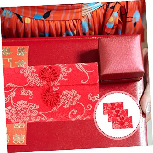 Yardwe 3pcs Szatén Piros Boríték Kínai Vörös Csomagok Kínai Pénz Csomag Kínai Hong Bao Kínai Stílusú Esküvő, Pénzt, Ruhát, Abs