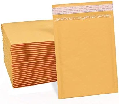 MMBM Kraft Buborék Mailer, 8.5x14.5 Hüvelykes, 3600 Csomag, Párnázott Szállítási Boríték Leveleket Tett Észak-Amerikában, Arany Sárga, Egyéni