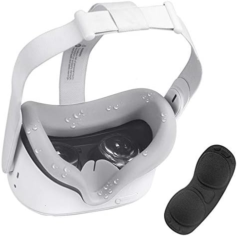 Zaracle Borító Készlet Oculus Quest 2,1 Db Szilikon Borító Eye Pad Oculus Quest 2 Szem párnahuzat Megakadályozza a Verejték Lightproof,valamint