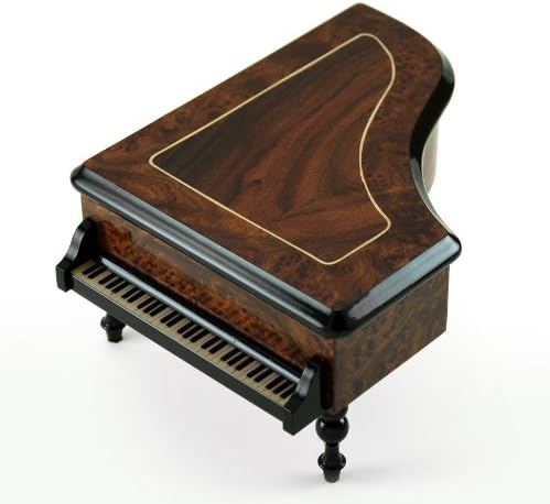Hihetetlen Klasszikus Stílusú Zongora Sorrento Intarziás Music Box - Sok Dalt Választani - Clair de Lune