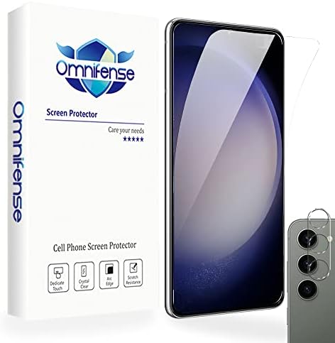 Omnifense Galaxy S23 Plus kijelző Védő fólia Ultravékony Üveg [2 Csomag] gombot, majd Edzett Üveg Kamera Lencséjét Védő [1 Csomag],