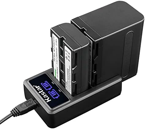 Kastar NP-F570 LED2 USB Akkumulátor Töltő Kompatibilis DSR-V10-es EVO-250 DKC-FP3GV-A100 GV-A500 GV-A500E GV-A700 GV-D200 GV-D300