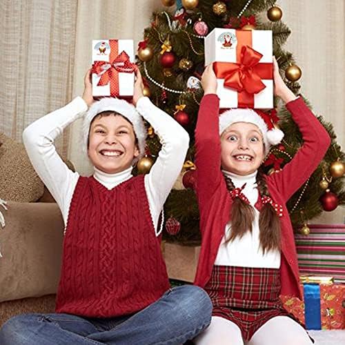 Karácsonyi Ajándék Pecsét Matrica, 1 Tekercs 500 PC Boldog Karácsonyt Leveleket Rajzfilm Santa Minta Hozzászólás Kis Matricák Felnőttek