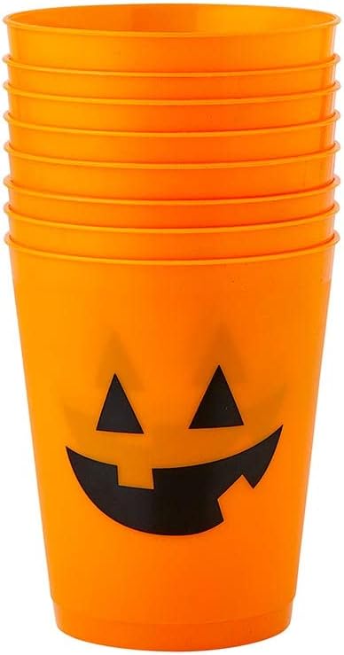 Ferde Gyűjtemények Halloween BPA-Mentes Műanyag Italt, Fél Csésze, 8-Szám/16 Uncia, Jack-O'-Lantern
