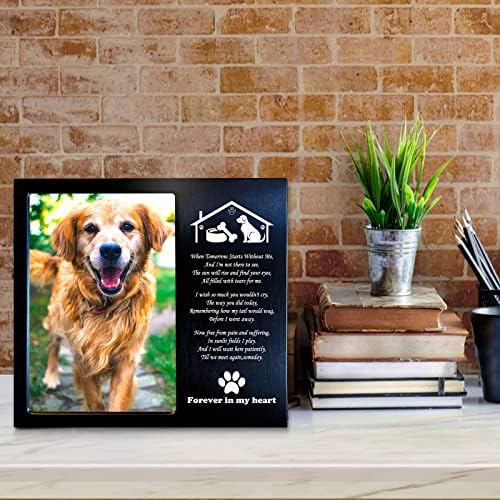 JOEZITON Kutya Emlékmű Ajándék - Szimpátia Ajándék (Jelentkező), Személyre szabott Fém - Pet Emlékmű Képkeret 4x6 - csökken-e
