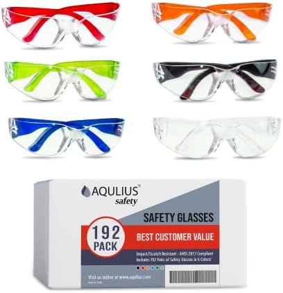 Aqulius Biztonsági Szemüveg (Ömlesztett Kiszerelés) ANSI Z87+ Hitelesített - Scratch/ütésálló Védőszemüveg