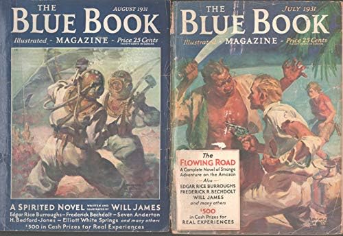 Kék Könyv - Edgar Rice Burroughs Sok 5-minden részletben aFöld Rejtett Férfiak-1931-Laurence Herndon-G+