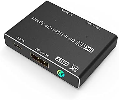 HEZOOMS DisplayPort DisplayPort, HDMI-Kompatibilis Elosztó Adapter MST SST Mód 8K@30Hz 4K@120Hz 1 2 Irányított DP1.4 Splitter