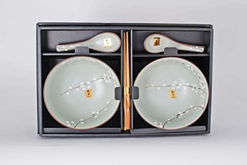 Hinomaru Gyűjtemény 6 Darab Minőségi Porcelán cseresznyevirág Sakura Design 20 fl oz Többcélú Tayo Rizs Tészta a Tál Készlet