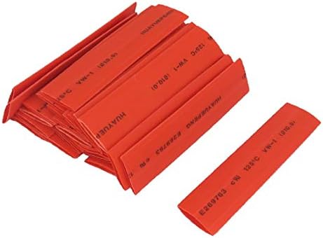 X-mosás ragályos 10mm Dia 75mm Hosszú Hő Zsugorodó Cső vezetékek Csavarja az Ujja Piros 26pcs(10mm de diámetro, 75 mm, de calor, tubo