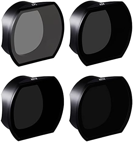 LENSKINS ND Szűrők DJI FPV Drón, 4-Pack ND8 ND16 ND32 CPL Szűrő Készlet Kompatibilis a DJI FPV Tartozékok, Semleges, Kör alakú Polarizált