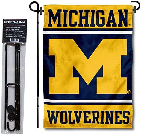 A Michigan Wolverines Kert Zászló, illetve Lobogó Álljon Rúd Tartóját Készlet