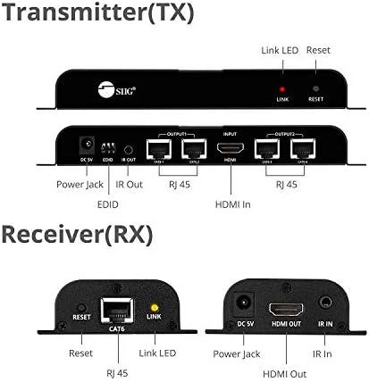 SIIG 1080p HDMI Extender Splitter Át CAT5e/CAT6 Ethernet - Akár 40m (130ft) - 1x4 Port Bővítő w/IR Hosszabbító, EDID - HDMI Jel