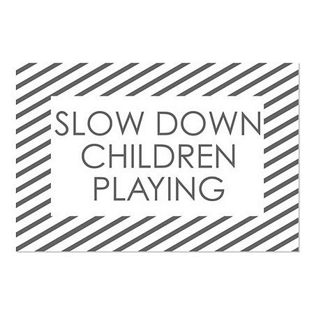 CGSignLab |Lassíts Gyerekek Játszanak -Csíkok Fehér Ablak Ragaszkodnak | 30x20