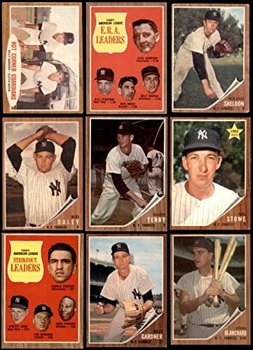 1962 Topps New York Yankees Csapatát Set New York Yankees (Set) EX Yankees
