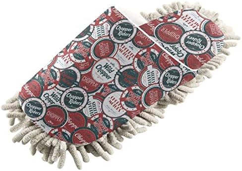 Kigai Mikroszálas Tisztító Papucs Vintage Sör kupakját Mosható Mop Cipő Papucs Férfi/Nő Ház Emeleti Por Tisztább, M Méret